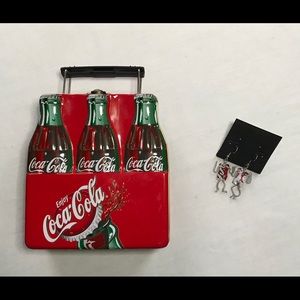 Coca Cola Tin Purse and Earrings